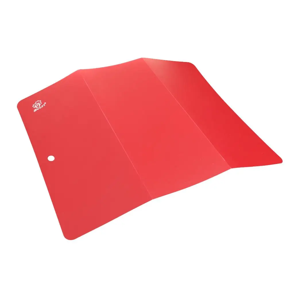 Outdoor Kitchen Cooking Utensils PP Plastic Folding Extra Thin Cutting Chopping Slicing Board Mat (380x292mm, Red)