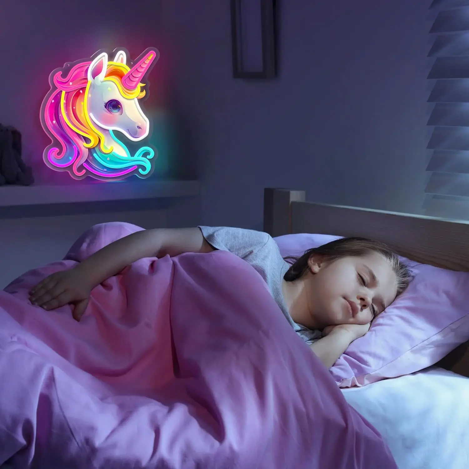 Unicórnio luz de néon para decoração do quarto arco-íris luz noturna mágica para crianças meninas quarto festa decoração alimentado por usb presente romântico