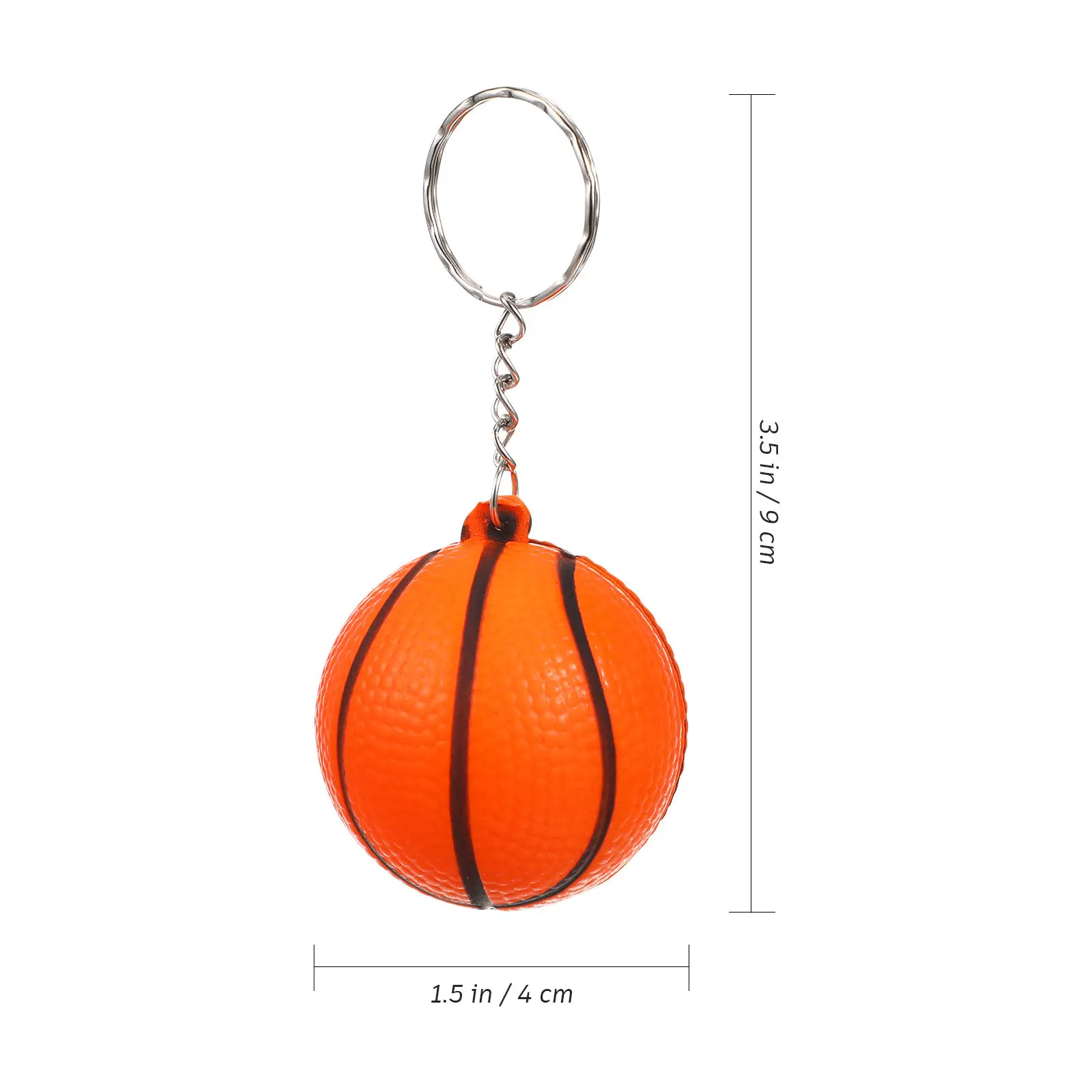 10 Pcs Mini Basketball Keychain Creative Keyrings Souvenir Pendant for Players Athletes Teammates(Orange)