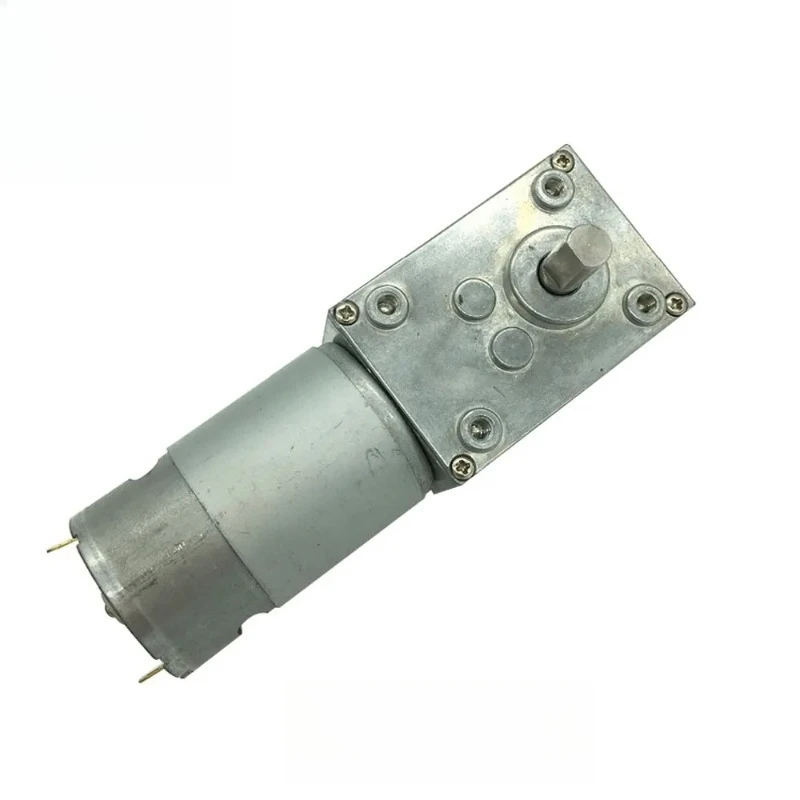 High Torque Self Lock A5840-555 Worm Drive Motor DC12V 24V D Shaft 12-470RPM Reversible Automatic Machinery Control Unit