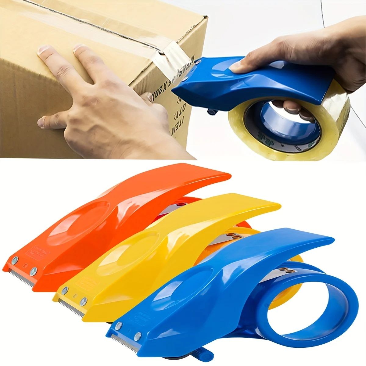 

Heavy Duty Shipping Tape Dispenser,Reusable, Replaceable, Eco-Friendly Master Piece Dispenser for Pros with Patented 10° Sloped