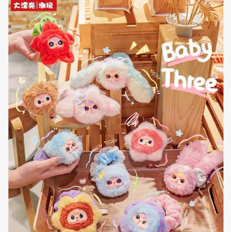 

100% натуральная повязка для волос Baby Three Mengmeng, серия загадочной слепых коробок, милая трендовая игрушка, повязка на голову для куклы, аксессуары для волос, подарки для девочек