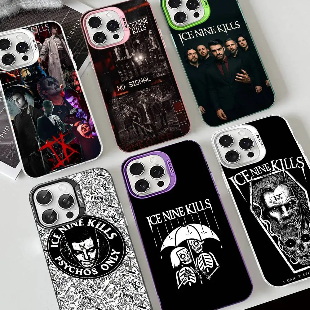 Ice Nine Kills Band Phone Case Color Silver Shell For iPhone 17 16 15 14 13 12 11 Pro Max Plus