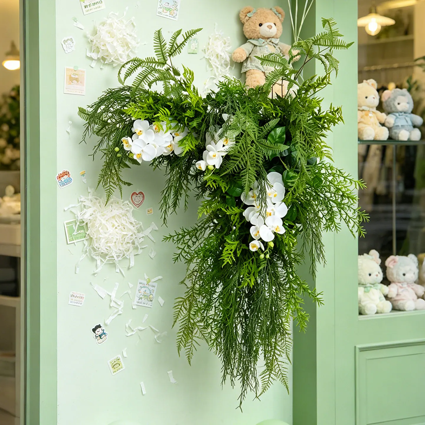 CX simulation flower art wall  - đánh giá và giá Baby Clothing Store