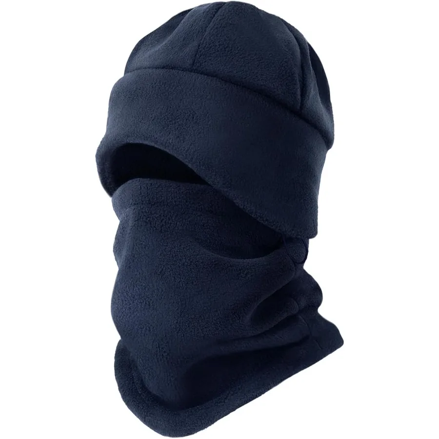 

Winter Beanie Hat Scarf Set with Ear Flaps for Men Women Knit Fleece Lined Skull Cap Windproof Neck Warmer Gaiter