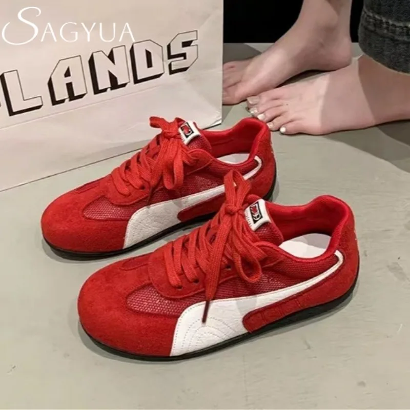

Sport Shoes Woman Mesh Breathable Lace-Up Flats Women Sneakers 2025 Brand Summer Comfort Casual Shoes Running Zapatillas Mujer