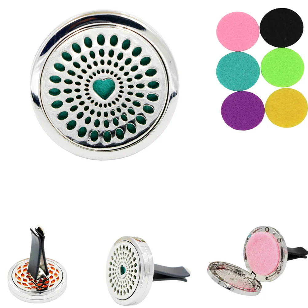 

2Pcs Heart Shape Car Air Vent Perfume Diffuser Clip Aromatherapy Car Air Freshener Smoke Odor Mini Gift for Girls