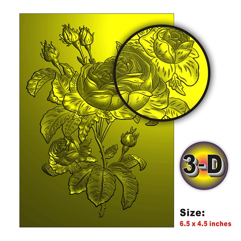 2024 New 3d Embossed Folder - Eternal Rose For Diy Art And Crafts Clipbook Embossed Paper Card Production