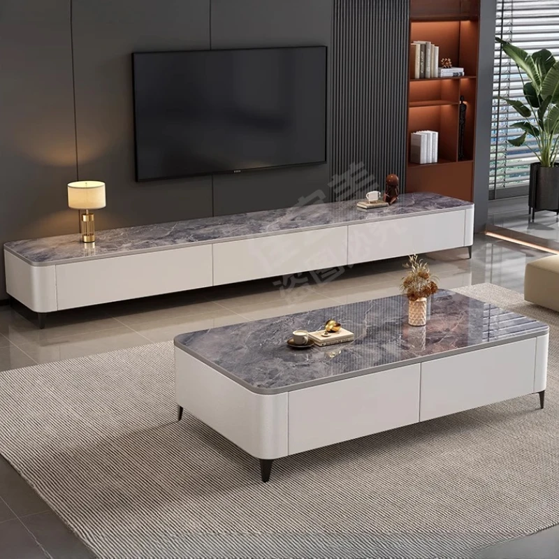 Metalowy, uroczy stolik kawowy rozkładany z miejscem do przechowywania, nowoczesny luksusowy stolik kawowy ze stali nierdzewnej, inteligentny stolik kawowy, meble do domu.