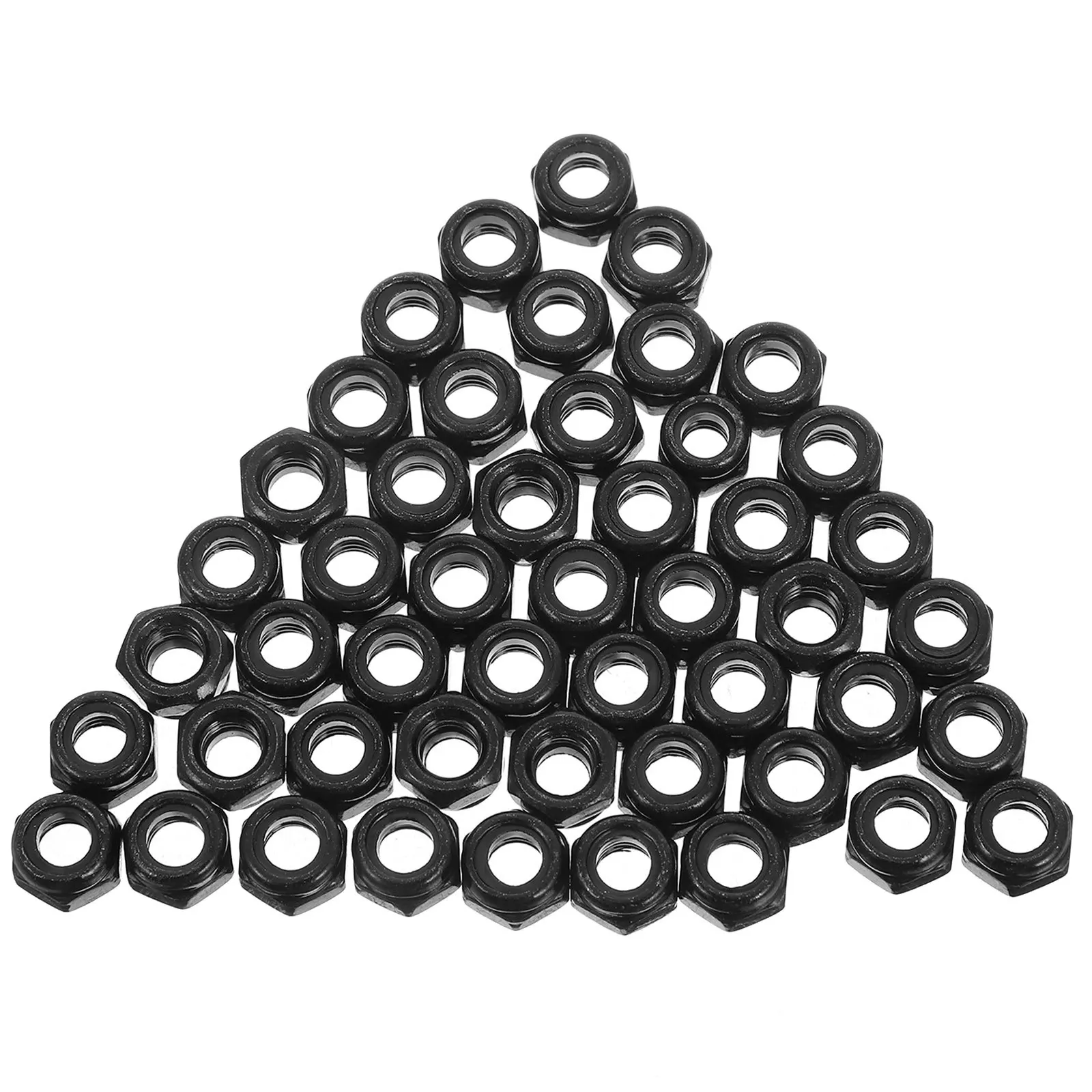 

50pcs Stainless Steel Nuts M5 Self Locking Nylon Insert Hex Nut For Hardware Fasteners Bolts Durable Threaded Connectors