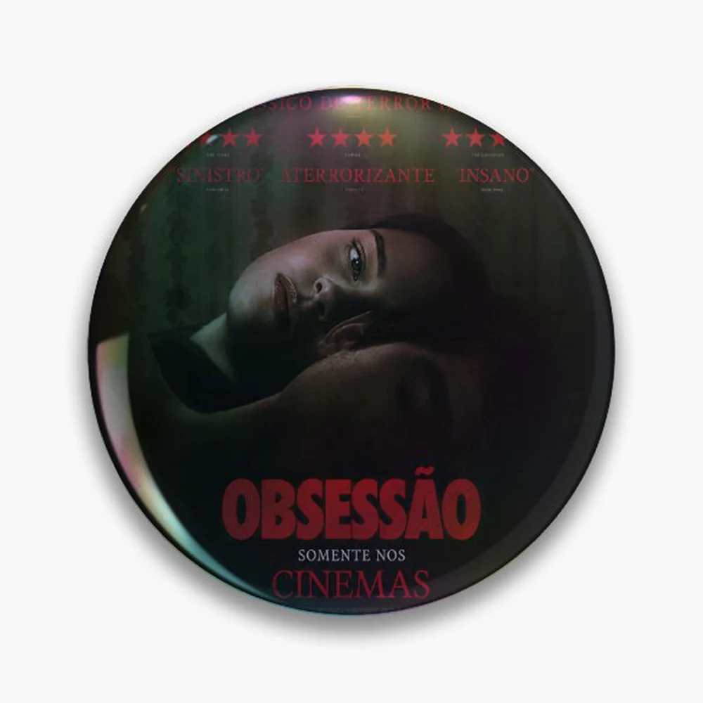 Obsession Movie Pin Holographic Star Heart Pin Brooches Laminated Button Fashion Accessory