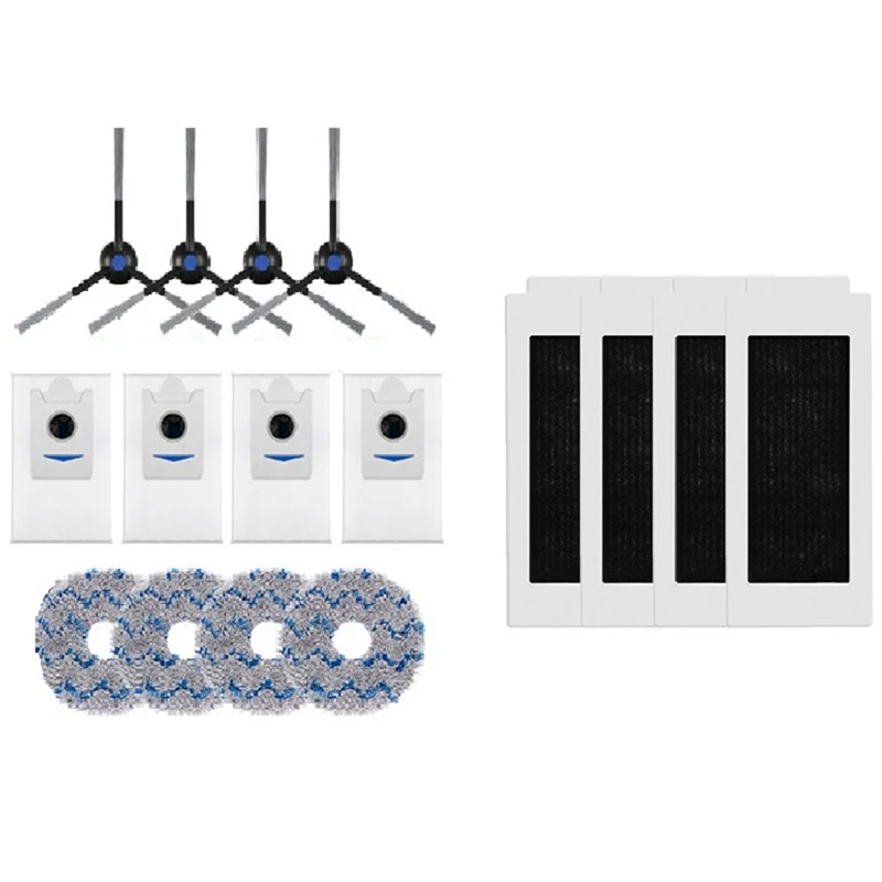 SANQ для Ecovacs X5 PRO аксессуары для подметального робота, швабра, мешок для пыли, расходные материалы для швабры, боковая роликовая щетка, фильтрующие элементы, боковая щетка