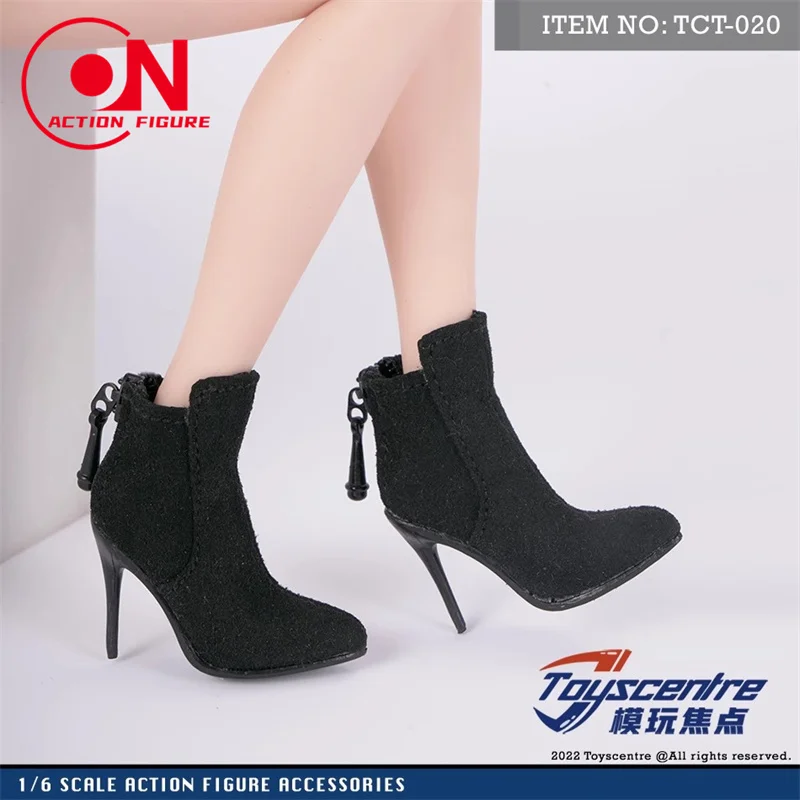 Speelgoed Center TCT-020 1/6 Schaal Vrouwelijke Hoge Hak Laarzen Zwarte Schoenen Model Kleding Accessoires Fit 12 ''Soldaat Action figuur Body