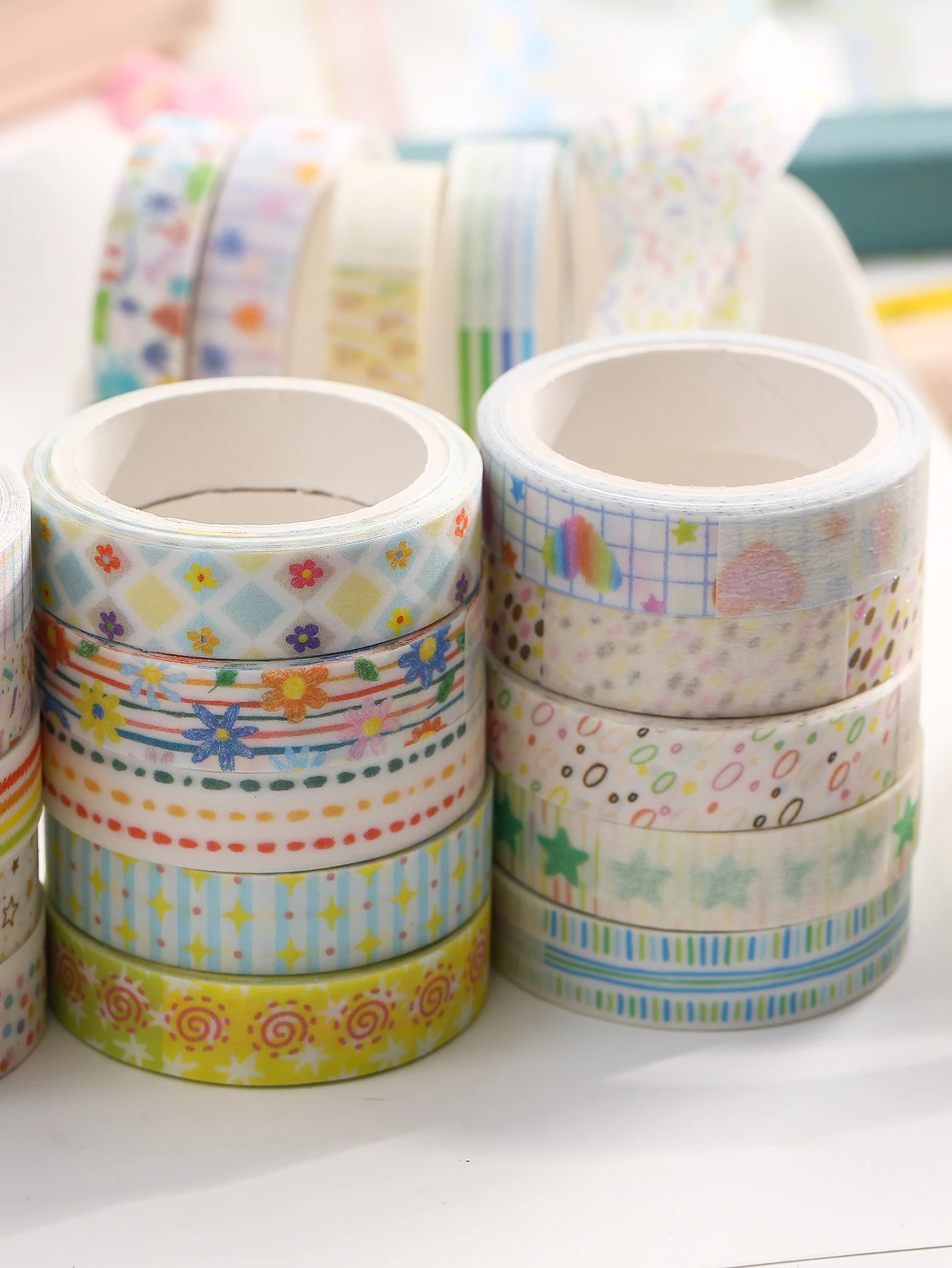 5-teiliges süßes Washi-Tape-Set im japanischen Stil, handgefertigt, DIY-Scrapbooking, Geschenkbox für die Feiertage, Scrap-Dekoration, Schulbedarf – Detail 7