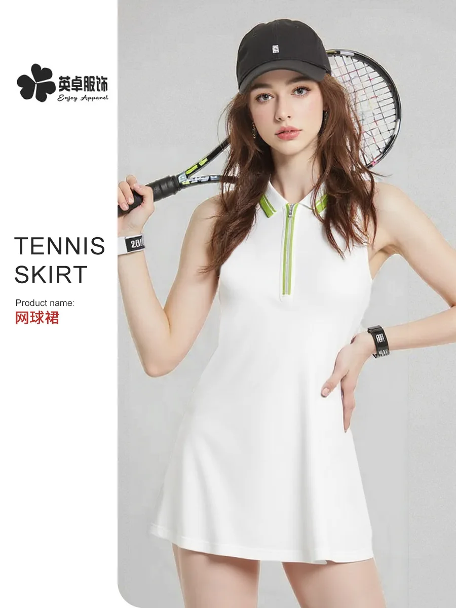 

Wholesale of new tennis dress sets, women's summer tennis wear, badminton sports dress and short skirt two-piece sets