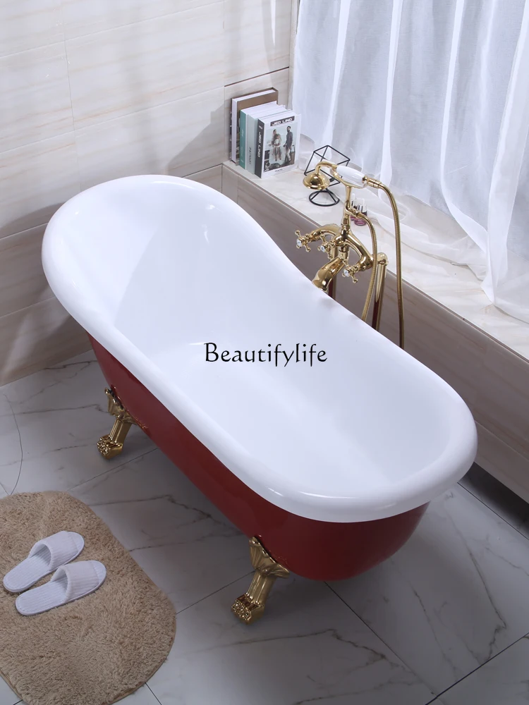 Acrylic Imperial Concubine Bathtub Insulation Double-Layer Independent Bed & Breakfast SPA Basin