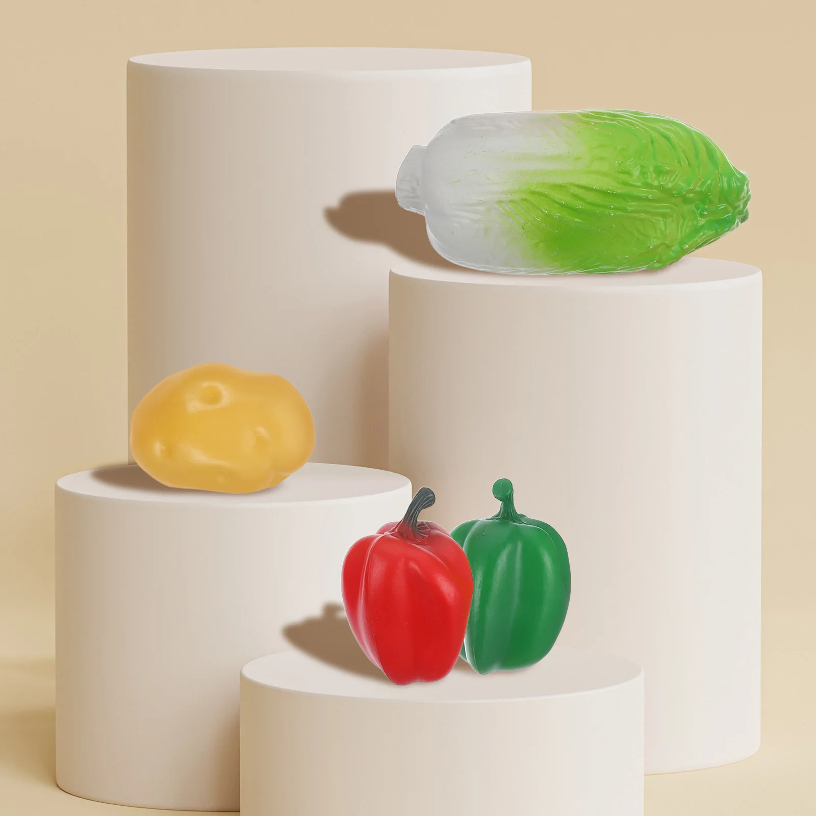 

Creative Lifelike Simulated Vegetables Models Artificial Faux Plastic Decorations for Home Supermarket Vegetable Shop Art