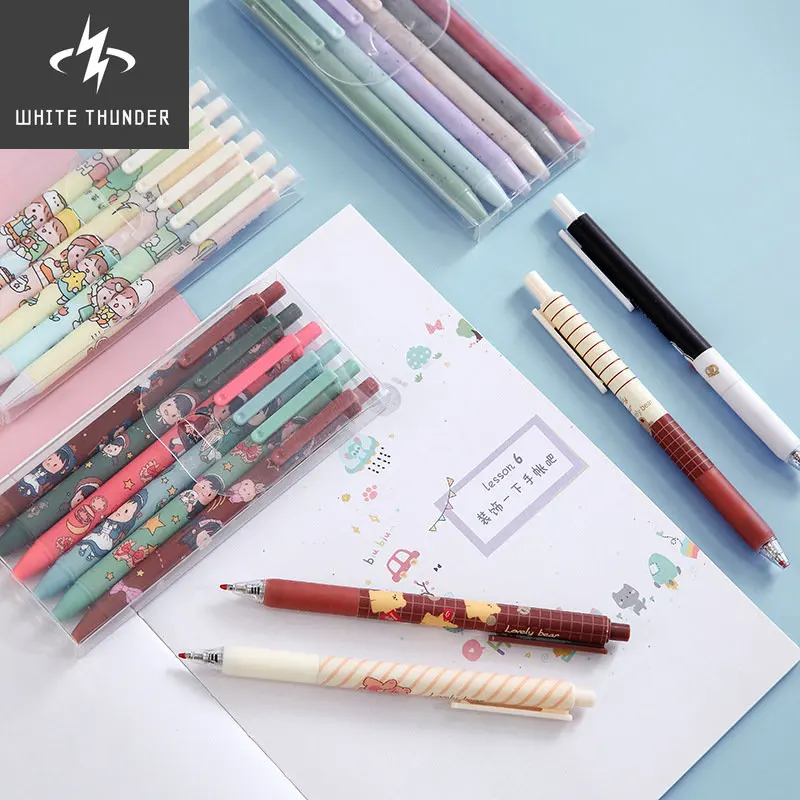 

Kawaii pen muji pen кавайные ручки канцелярские ручки, гелевые чернила, канцелярские товары, милые ручки для школы, ручка в форме сердца