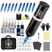 Tattoo Kit POSEIDON Wireless Tattoo Pen Kit For Permanent Makeup Tattoo Machine Kit High Power Tattoo Power Supply Tattoo Gun Ki