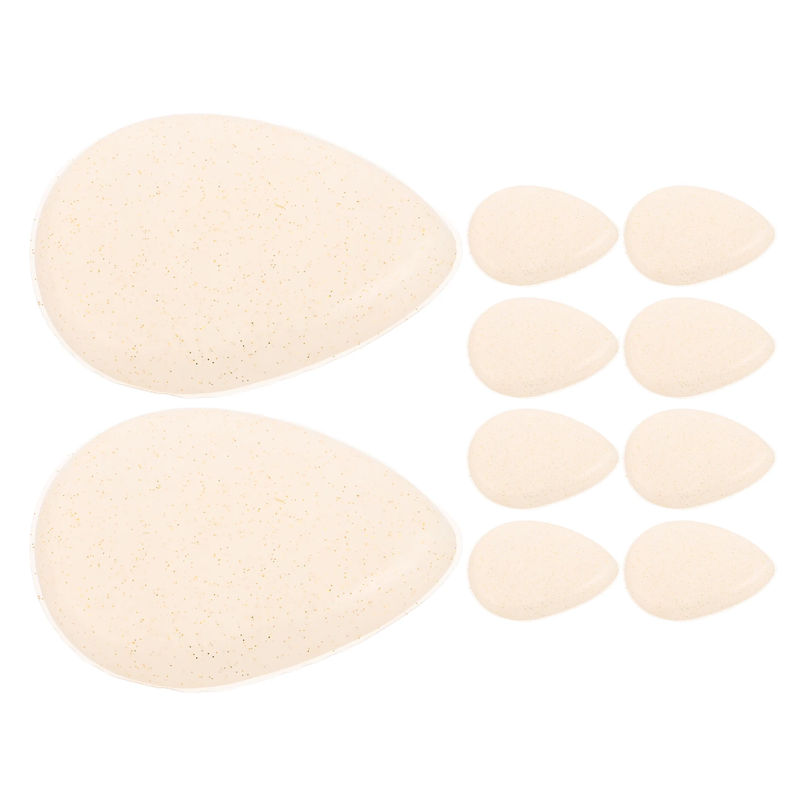 

10Pcs Clear Silicone - Non-Absorbent Makeup Sponge - Easy Cleaning Liquid Foundation Applicator - Teardrop Shape