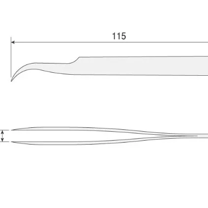New HOZAN stainless steel elbow precision tweezers P-882 can be used for hair transplantation and beauty tweezers P882 1pcs