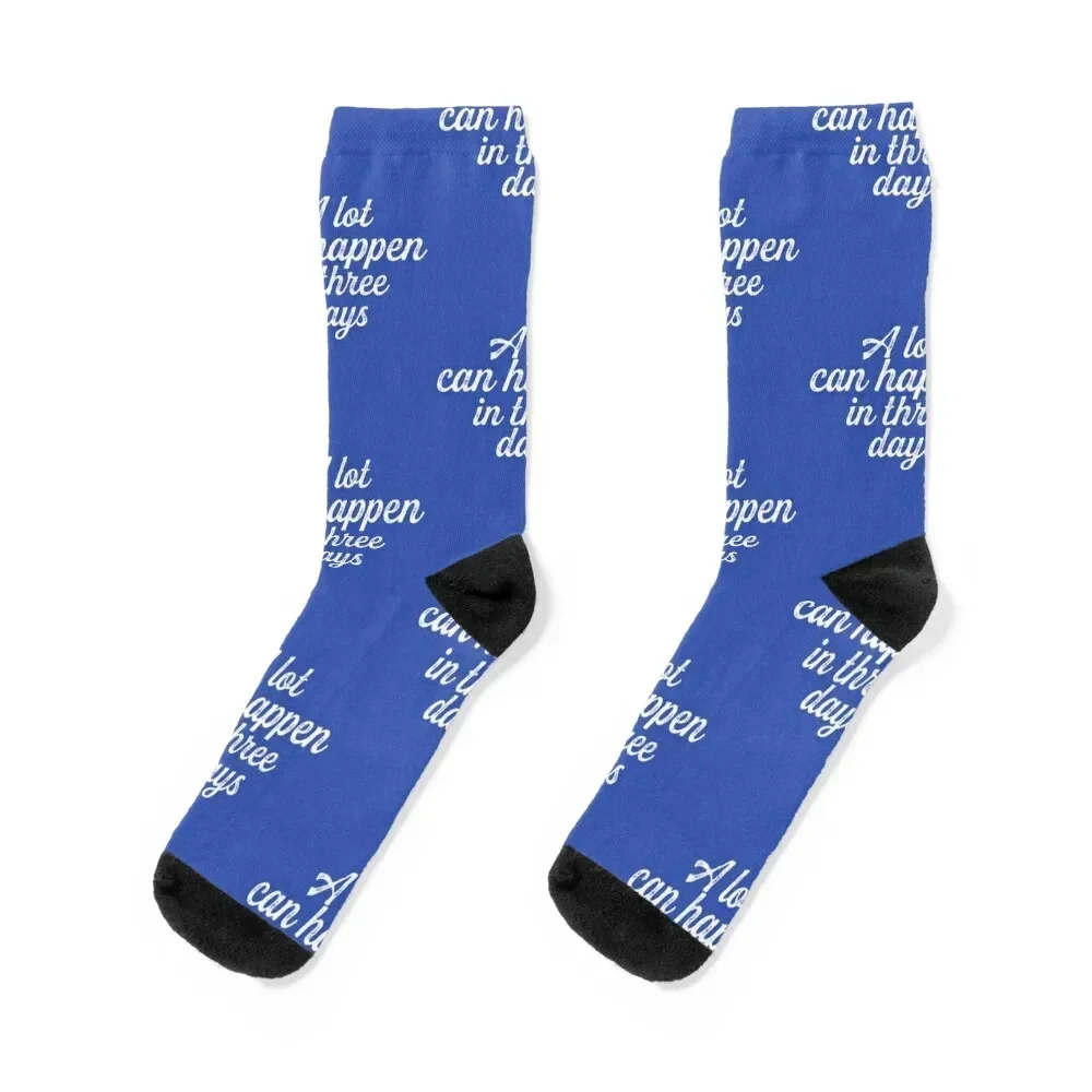 

Easter Funny A Lot Can Happen In 3 Days Christians Quote Cute Faith Gift Socks compression Non-slip Men's Socks Luxury Women's