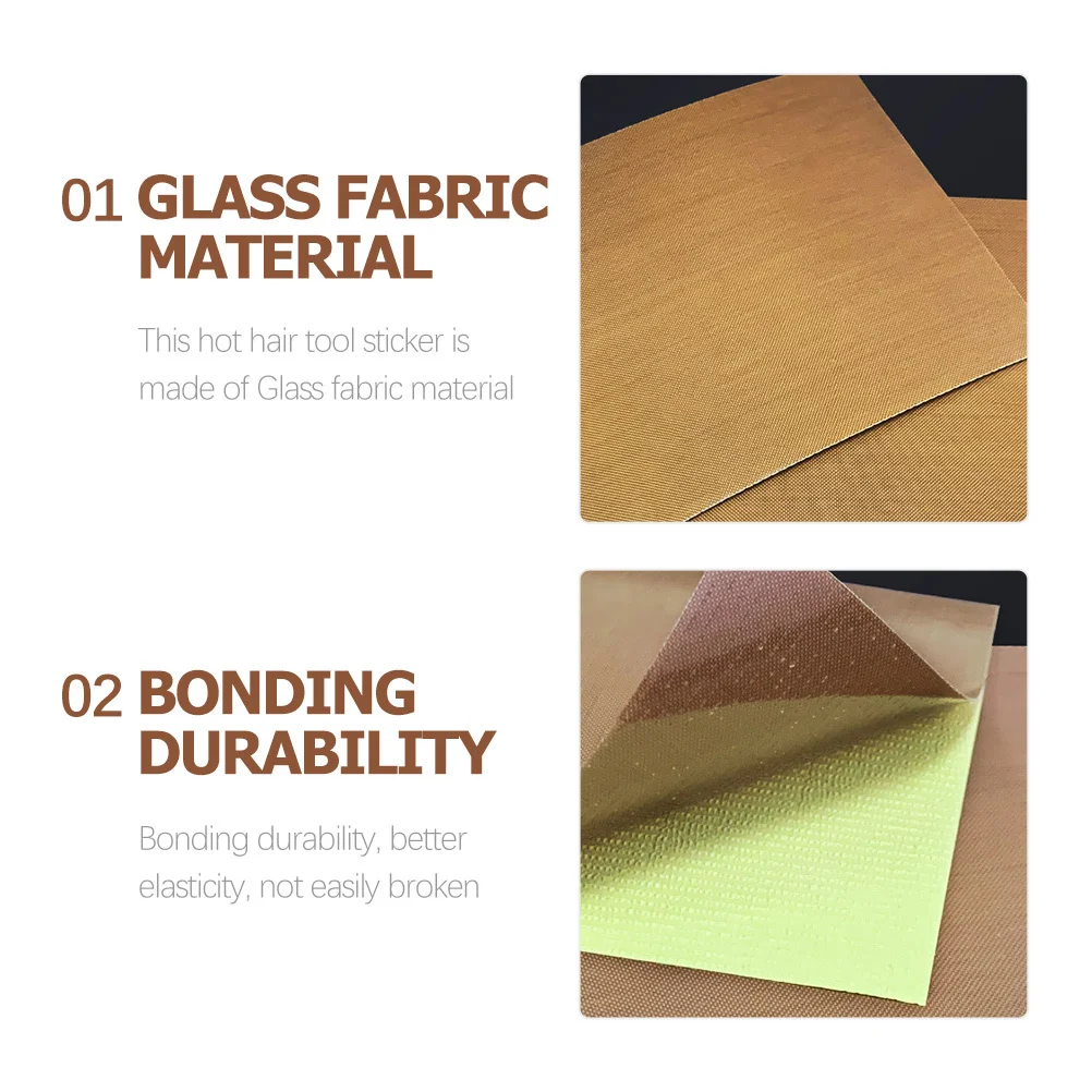 20 قطعة مكواة فرد الشعر مقاومة للحرارة العزل ملصق الشباك عصا واقية لاصق مائي مكواة فرد الشعر