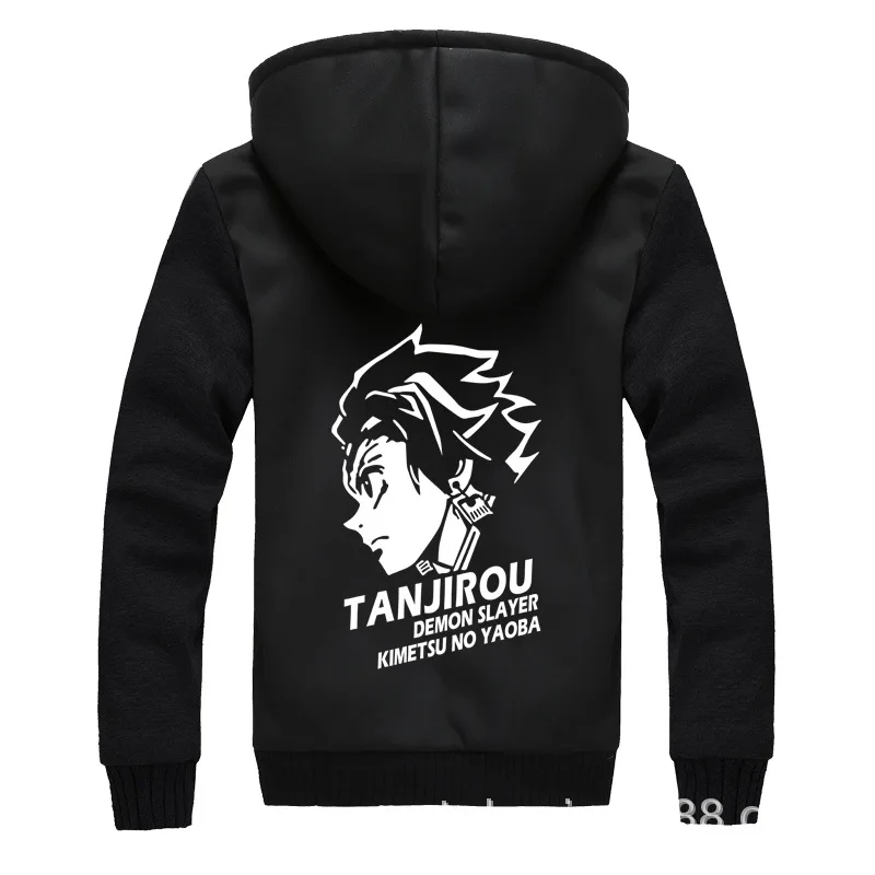 

Demon Slayer Hoodie Sweater - Tanjiro Zip-Up Cosplay Sweater, Anime Graphics Pullover for Men