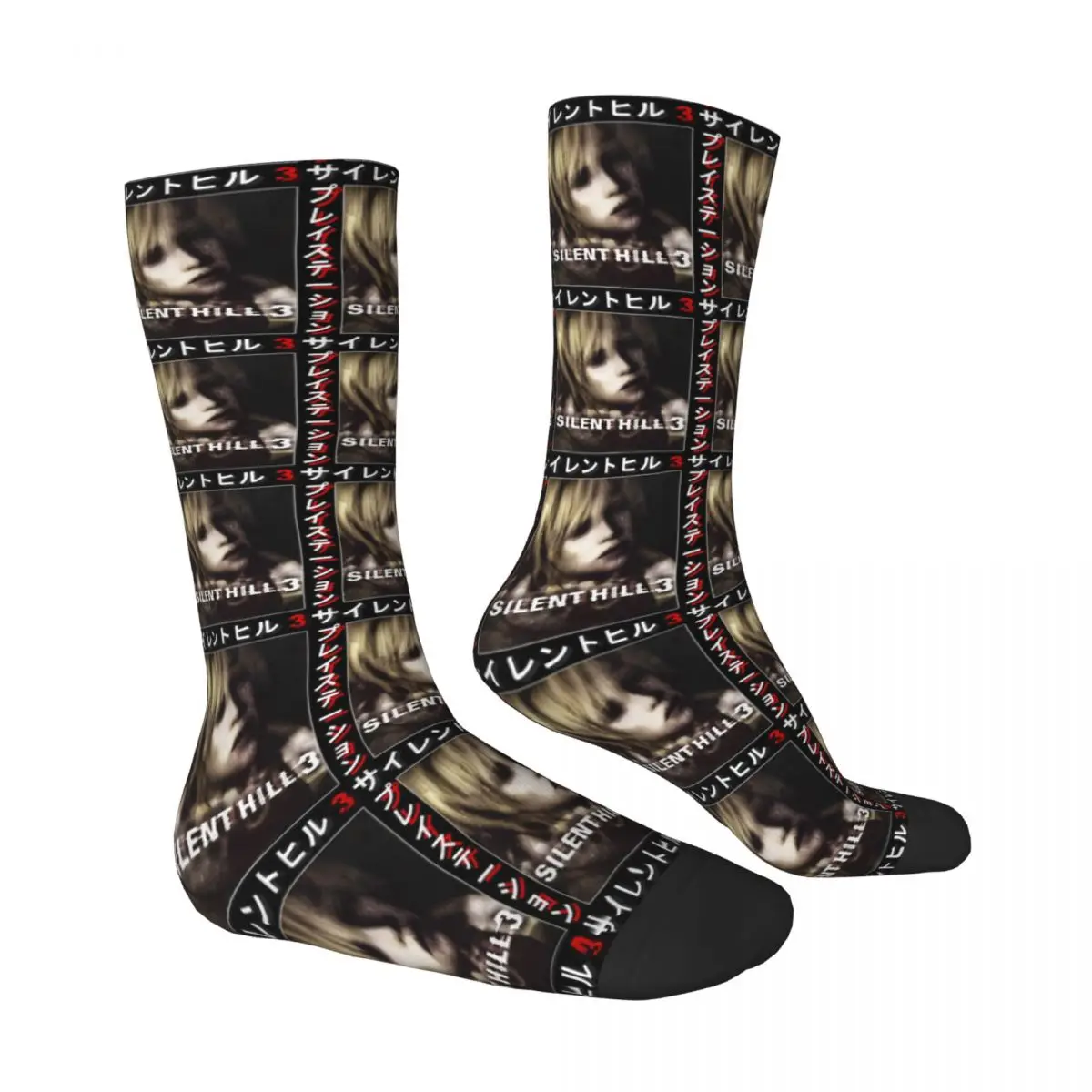 Silent Hill 3 Horror Game Socks Autumn Stockings Gothic Adults Men Breathable Socks Design Climbing Anti Skid Socks