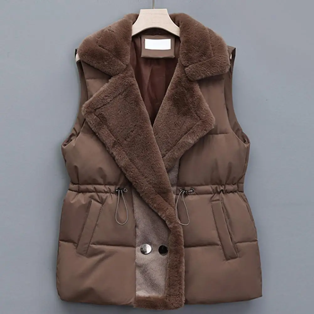 Lightweight Women Vest Women’s Puffer Vest with Fleece Lining Quilted Jacket for Winter Thickened Outerwear with Pockets Warm