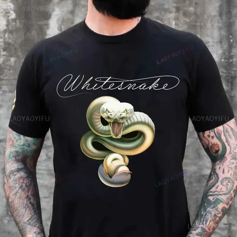 Best Vintage Whitesnake Summer Tour Concert 2018 Cotton Shirt Whitesnake Love Hunter Tour Dinari Men Women TShirt Harajuku Tops