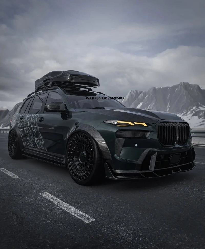 NEW for X7/X7.M50I 2019-2022 Body Kit Upgrade Carbon Fiber Front Lip Side Skirt Diffuser Spoiler Wheel Arch Hood Travel Bag