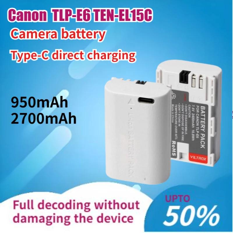 TLP-E17 TEN-EL15C Camera Batteries for Canon 5DSR 5DS EOS77D 760D Mirrorless Cameras Full Decoding Without Damaging The Device