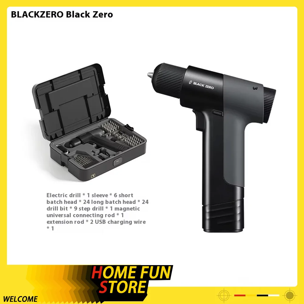 Black Zero BZD-01 16V Wireless Drills Cordless Electric Drill Multi-Function Domestic DIY Screwdriver Hand Drill Set Power Tool