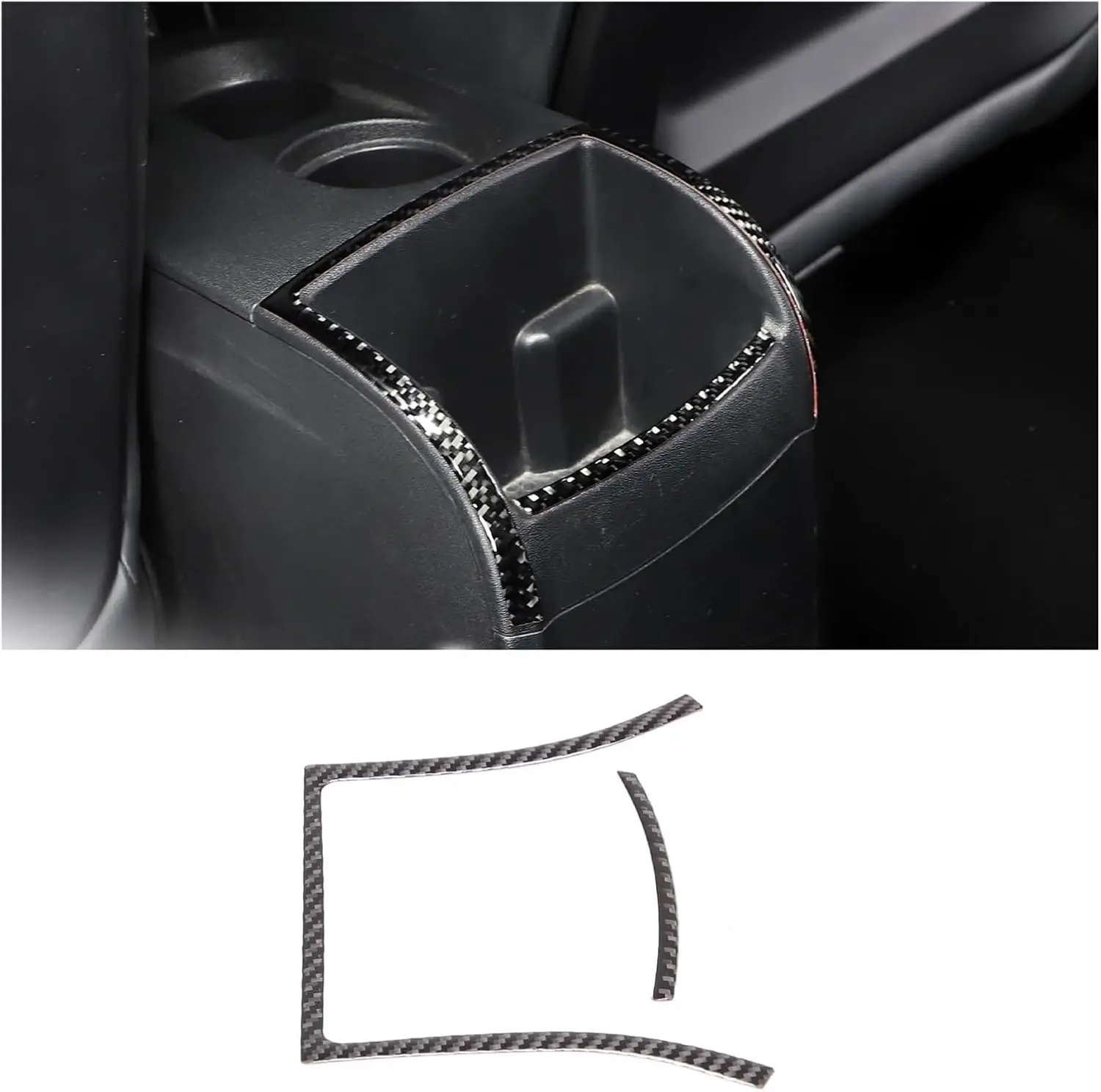 

Soft Carbon Fiber Car Rear Storage Box Frame Panel Trim Sticker Compatible with For SEAT Leon León Mk2 2008-2012 Car Accessories