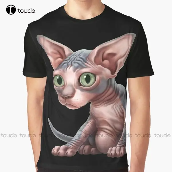 Cat-A-Clysm: Sphynx Kitten - Classic Graphic T-Shirt Digital Printing Tee Shirts Streetwear Xxs-5Xl New Popular Unisex