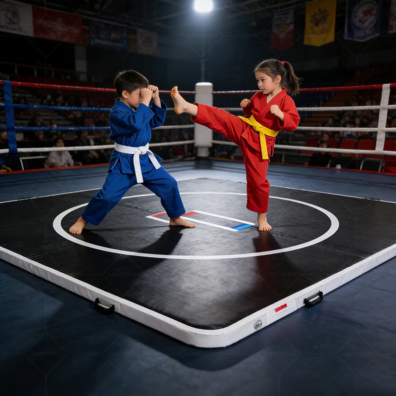 

10x10 PVC Inflatable Tumbling Mat, Moisture Proof Gym Training Accessory for Professional Fitness and Home Use for Home Training