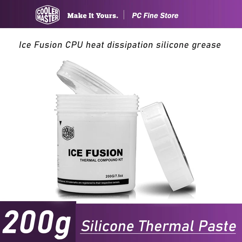 

Cooler Master IceFusion 200g Thermal Conductive Cream Big Capacity Cool Mom PC CPU GPU Thermal Grease Paste
