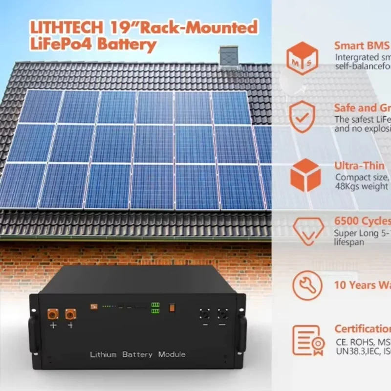 Fabrik-Direktverkauf 8000 Deep Cycles 2C 5 kWh 10 kWh 50 kWh 48 V 100 Ah 200 Ah Lto-Inverter-Lithium-Ionen-Batterien Akku Solar Lifepo4