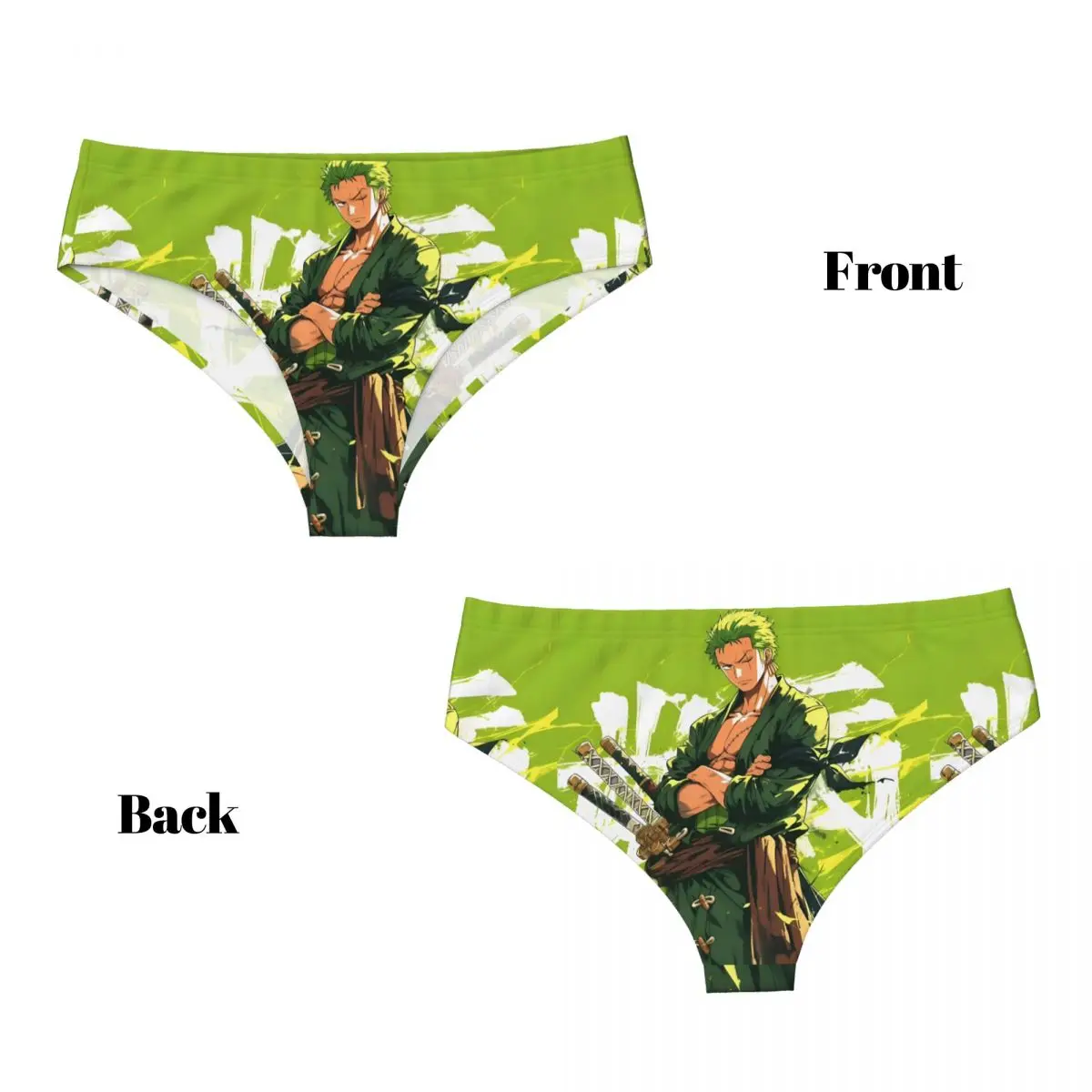 Custom One P-Pieces Zoro Cartoon Briefs Underwear Womens