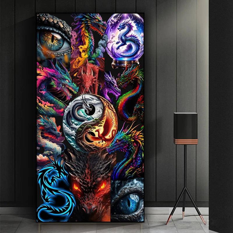 

Фэнтези, абстрактные драконы, алмазная живопись, новинка 2025, сделай сам, полная алмазная мозаика, картина, ювелирные изделия, наборы для вышивки крестом ﻿ Декор