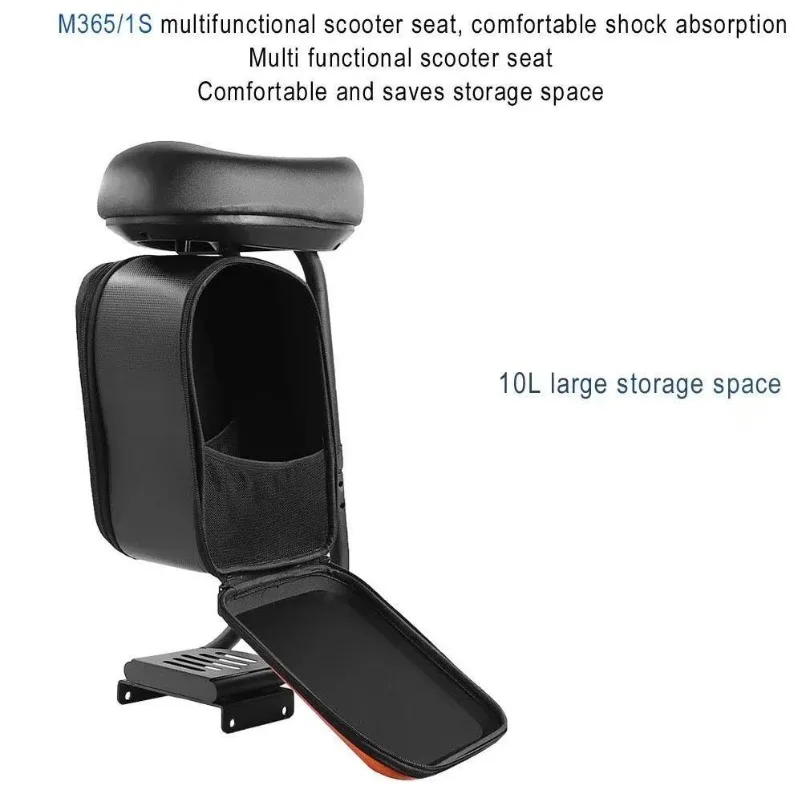 Electric Scooter Modified Saddle with Large Capacity Storage Box Detachable Seat Compatible with Max Scooter Accessories