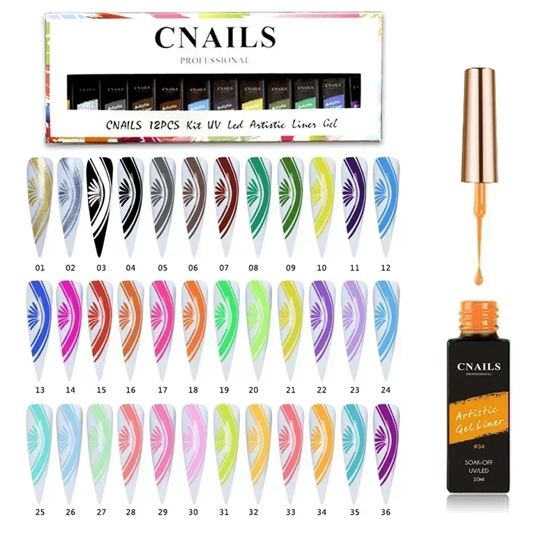 Halloween Nail Art Painting Gel Artistic Gel Liner Gel Paint Drawing Luminous Varnishes Pulling Silk UV Soak Off Nail Supplies