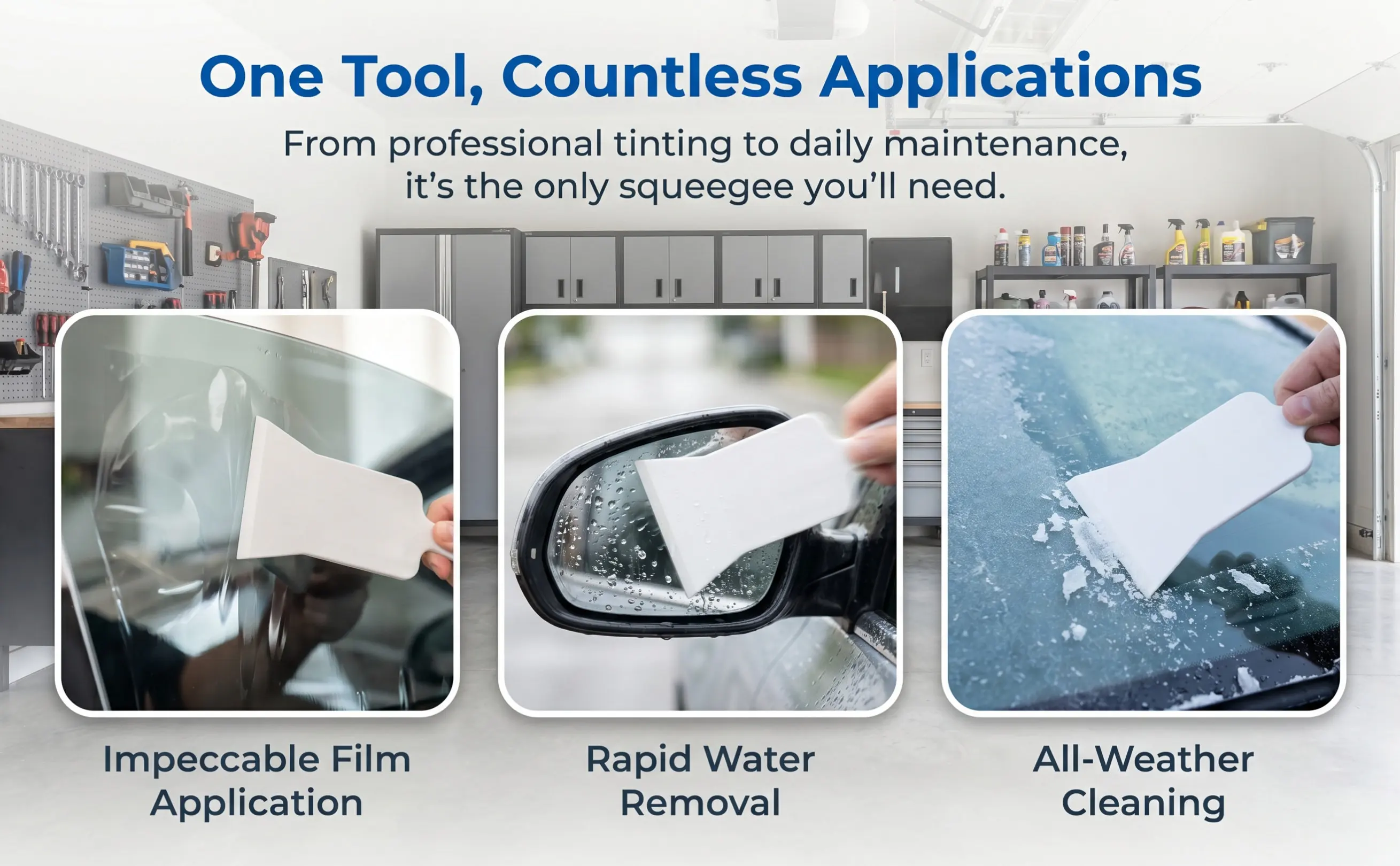 Premium Car Squeegee for Window Tint Application Thickened Design Efficient Water Removal Bubble Free Installation Automotive