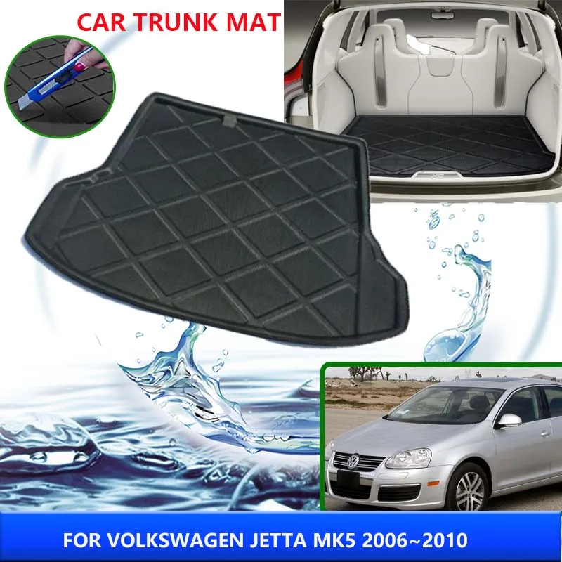 Trunk Mat For VW Volkswagen Jetta 5 MK5 Bora Vento 2006 2007 2008 2009  2010 High Temperature Resistant Storage Mat Accessories