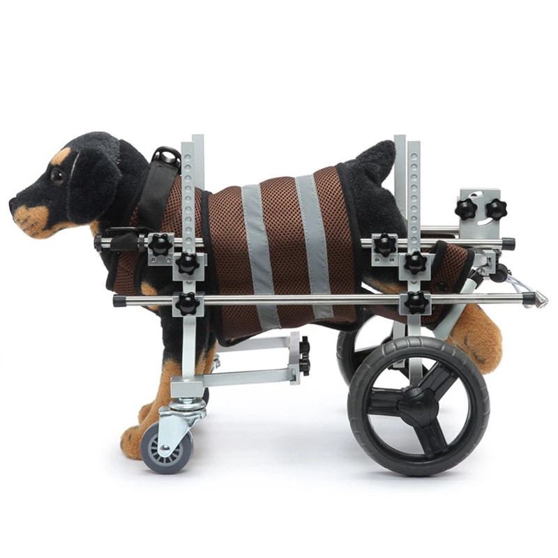 

Four Wheel Wheelchair for Pet Dog, Rehabilitation for Old Dog, Assisted Walking, Quadriplegia Dog, Pet Supplies