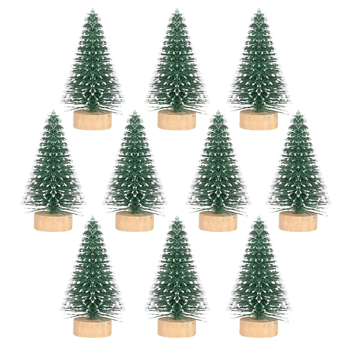 10 Pcs Christmas Decorations for Tree Christmas Desk Decorations Miniature Pine Trees Miniature Pine Trees Sisal Tree