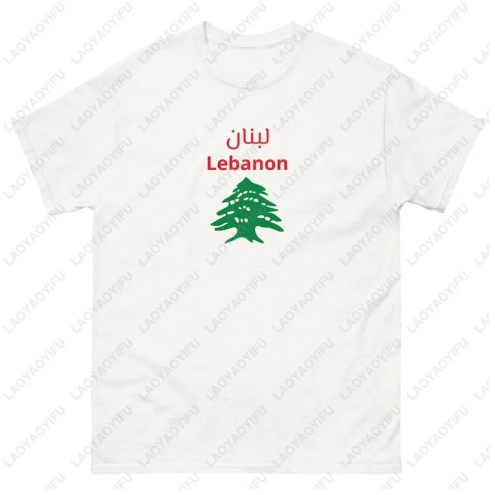 Classic Lebanon Pride T-Shirt Lebanese Falg Patriotic Graphic Printed Man Women Tshirt Cotton Casual Fashion Short Sleeve Tees