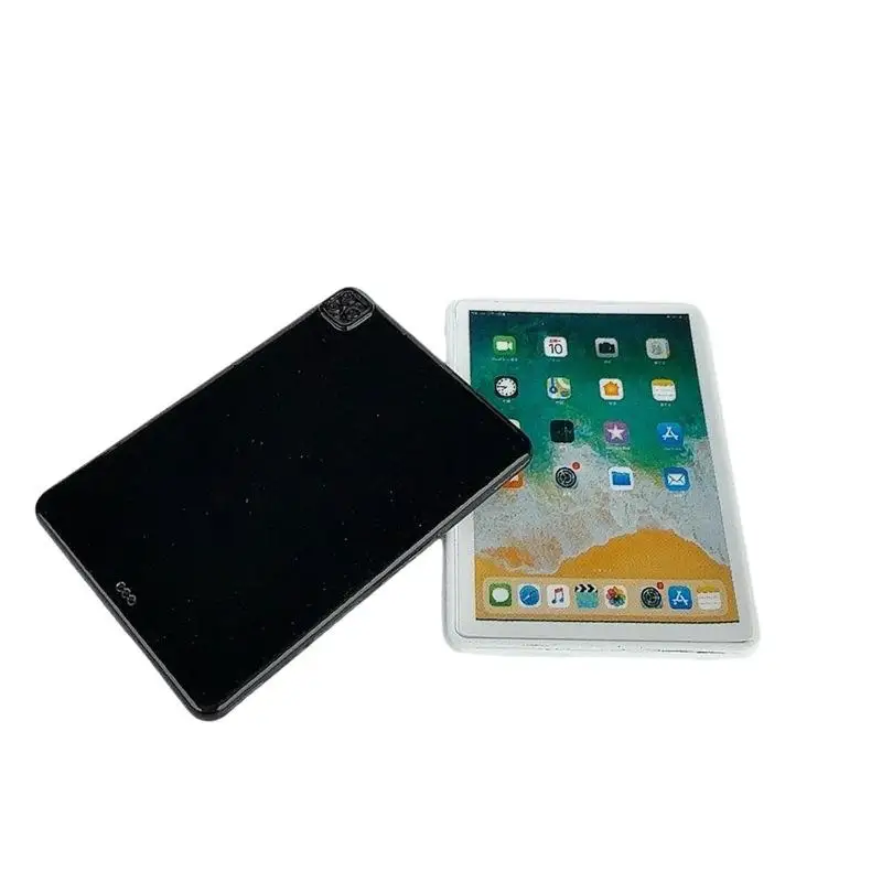 [JN] 1 قطعة بيت الدمية المشهد الديكور لعبة 1:12 دمية مصغرة اللوحي كمبيوتر محمول صغير نموذج DIY بها بنفسك