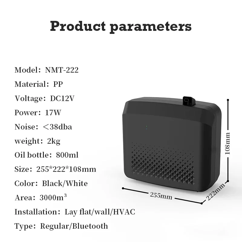 Ароматический диффузор Namste 3000m ³ с Bluetooth, домашний освежитель воздуха, объем 800 мл, ОВКВ, эфирные масла, ароматизатор для авто